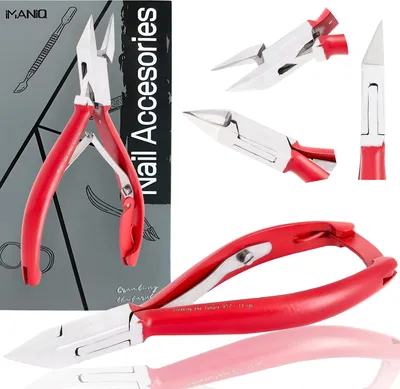 Image de Coupe-cuticules pour ongles ciseaux cosmétiques manucure spa rouge