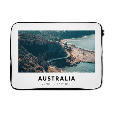Produktbild von MuchoWow® Laptop Hülle 14 ZollAustralien - Meer - Schnellstraße - Sommer Laptoptasche - Laptoptasche - Stoßsicher - Schutzhaube