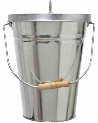 Produktbild von FIREFIX Ascheeimer 12,5l oval verzinkt, silber