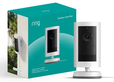 Produktbild von Ring Outdoor Camera Plus, IP-Sicherheitskamera, Draußen, Kabellos, Decke/Wand, Weiß, 140°