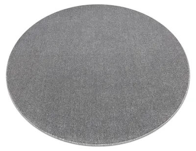 Image de Tapis ETON PLUS cercle gris clair, unicolore, uniforme, uni gris cercle 150 cm