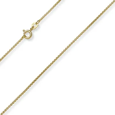 Produktbild von 1,2mm Venezianer-Kette rund aus 750 Gold Gelbgold Kette Collier Halsschmuck 40cm