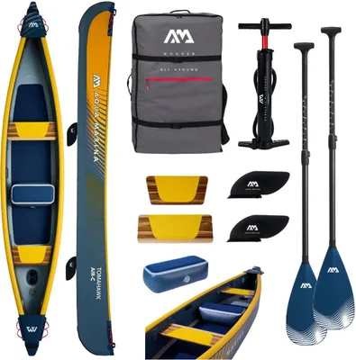 Image de Aqua Marina TOMAHAWK AIR-C 3 personnes kayak gonflable canoë kayak de randonnée CP1 pagaie