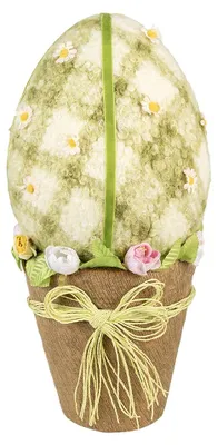 Immagine prodotto di Uovo di figura decorativo Clayre & Eef Ø 20x43 cm verde tessile