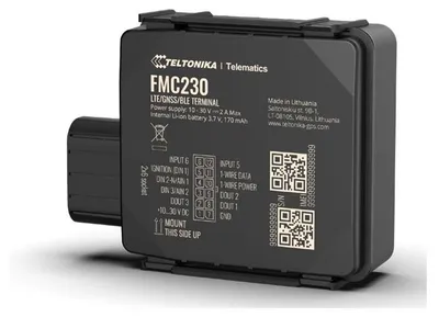 Produktbild von Teltonika FMC230 Waterproof LTE CAT 1, Universal, GPS-Tracker, Schwarz, Wasserdicht, Single SIM, Acrylnitril-Butadien-Styrol (ABS)