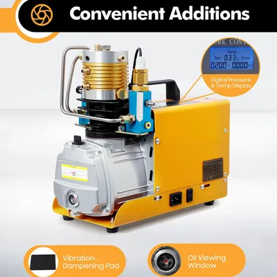 Produktbild von Tragbarer Kompressor - 1800W - 30 MPa - Orange/Schwarz