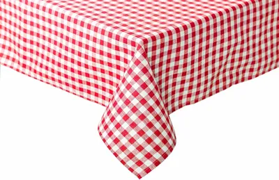 Produktbild von Tischdecke 5 mm kariert, 100% Baumwolle, 110 x 110 cm, rot und weiß, für Landhausstil