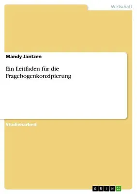 Produktbild von Ein Leitfaden für die Fragebogenkonzipierung