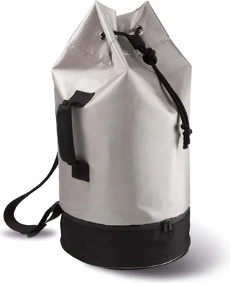Image de Sac de marin Kimood Bagbase Sac à dos à cordon de serrage Sac de pique-nique, Taille:U, Couleur:Light Grey/Black