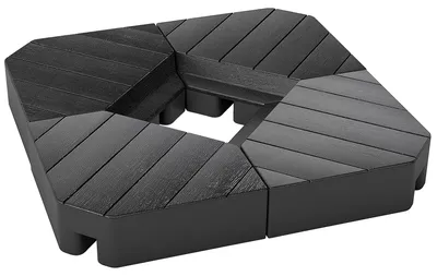 Produktbild von BasisgewichtefürSonnenschirmständer,mitWasserundSandbefüllbar,Kunststoff,80Lx80Bx13Hcm,Schwarz