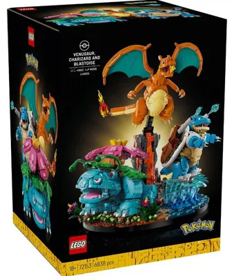 Obrázek produktu pro LEGO Venusaur, Charizard a Blastoise, Sada na stavění, 18 rok/roky, Plast, 6838 kusů, 9,24 kg