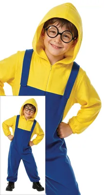Imagen del producto de Disfraces de aventura para carnaval, tipo "Klempner", con capucha y diseño fantasioso, ideal para eventos inspirados en videojuegos y para divertirse. Talla: 110/116. Color: Azul/Amarillo
