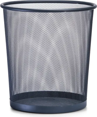 Produktbild von Papierkorb Mülleimer für Büro, Bad, Jugendzimmer & Kinderzimmer 14,5 Liter, Ø26 x 28 cm, Metallgeflecht, rund, anthrazit