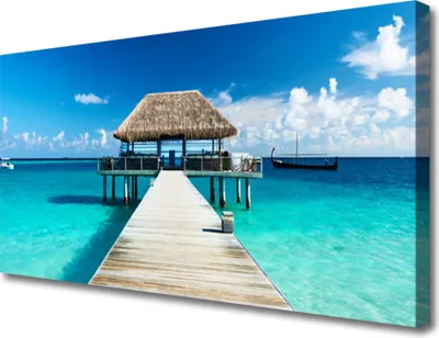 Produktbild von Tulup Leinwand-Bilder 100x50 Wandbild Canvas Kunstdruck Meer Brücke Architektur