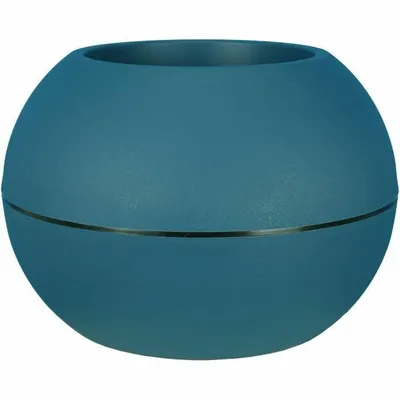 Produktbild von Runder Blumenkasten GRANIT BOULE - Kunststoff Ø 50 cm - Blau