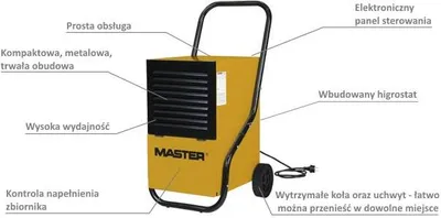 Zdjęcie produktu dla Master Osuszacz Powietrza Dh752 45,6L /24H