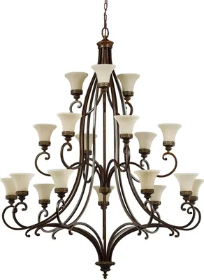 Image de Lustre, lampe à suspendre, acier verre, D 137 cm