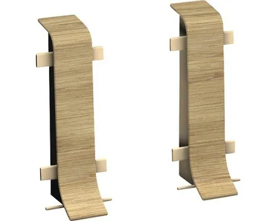 Produktbild von Prinz Verbinder für Klemm-Sockelleiste mit Kabelkanal Eiche rustikal 50 mm