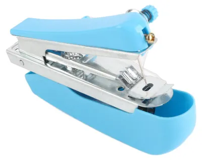 Image de Machine à coudre portable : mini-machine à coudre bleue pratique pour la maison et les voyages