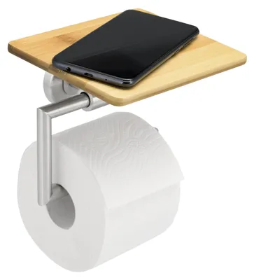 Image de Série salle de bain bremermann PIAZZA BAMBOU – Support pour papier toilette avec tablette (Bambou)