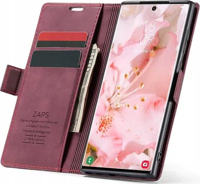 Image de Etui téléphone avec rabat SPACECASE Wallet pour Galaxy S23 Ultra Rouge