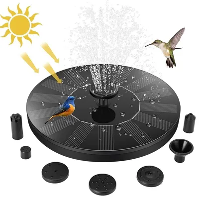 Produktbild von Springbrunnenpumpe Solarbrunnen Wasserspiel - 1,5 W - 7 Düsen - Solarbetrieb