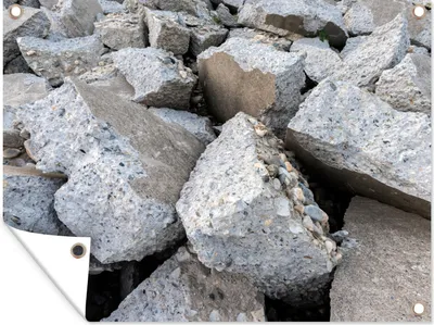 Obrázek produktu pro MuchoWow® Zahradní plakáty - Beton - kameny - 90x120 cm - Zahradní dekorace