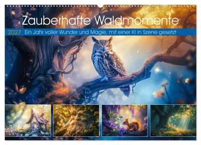 Produktbild von Zauberhafte Waldmomente (Wandkalender 2027 DIN A2 quer), CALVENDO Monatskalender