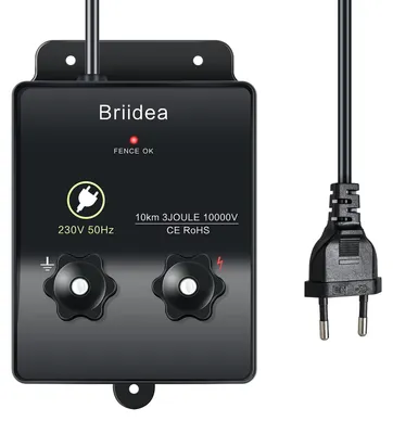 Elektrozaun 230 V, 3 Joule, 10.000 V, für Gärten & Hühnerställe
