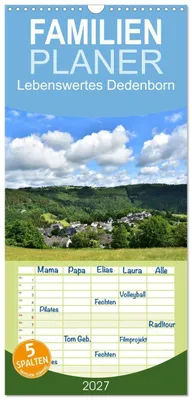 Produktbild von Familienplaner 2027 - Lebenswertes Dedenborn mit 5 Spalten (Wandkalender, 21 x 45 cm) CALVENDO