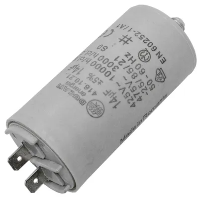 Startcondensator 14µF 400V 36x70mm Stecker 6,3mm