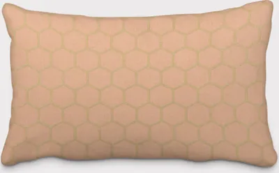 Produktbild von SCHÖNER LEBEN. Kissenhülle Waben Sechseck apricot gold metallic Größe 60x80cm (HxB) 60x80cm (HxB) Größe