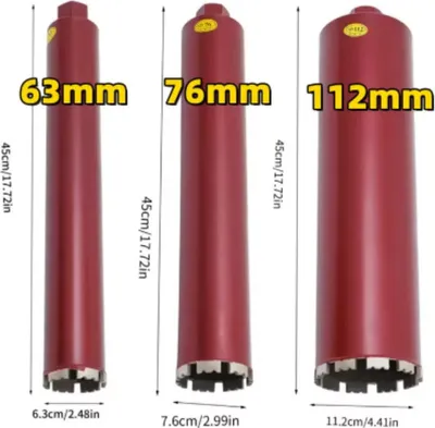 Produktbild von Diamant Kernbohrkrone - 63 mm - Trocken/Nass - Für Beton - Kernbohren - Handgehalten - Orange