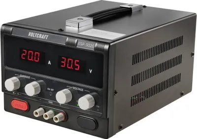 Produktbild von VOLTCRAFT ESP-3020 Labornetzgerät, einstellbar 0 - 30 V/DC 0 - 20 A 600 W Steckanschluss 4 mm schmale Bauform Anzahl Au