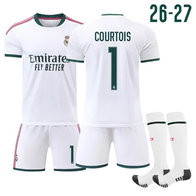Produktbild von "#1 COURTOIS 26-27 Real Madrid home game football jersey for Kids and Adults SIZE: "S