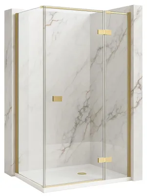 Productafbeelding van Rea Douchecabine Atlas 120x90 Brush Gold Rechtsaf