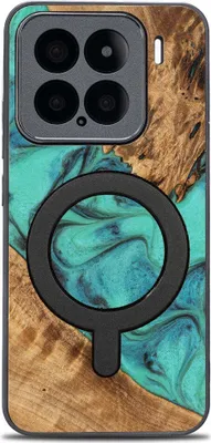 Productafbeelding van Houten hoesje voor de Xiaomi 15, Bewood Unique Turquoise, compatibel met MagSafe