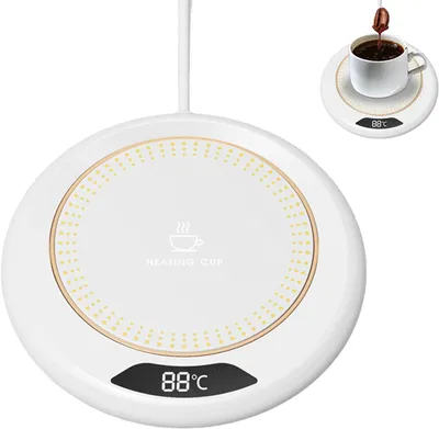Produktbild von Elektrischer Kaffeewärmer: Tassenwärmer, elektrischer Tassenwärmer mit 3 Temperaturstufen, Tassenwärmer, Teewärmer, automatische Abschaltung, geeignet für Kaffee, Tee und Milch