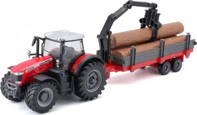 Obrázok produktu pre Poľnohospodársky traktor Fergusson 8740S s prívesom Bburago