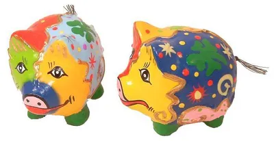 Produktbild von 1 Glücksschwein, Schwein aus Holz, Glücksbringer