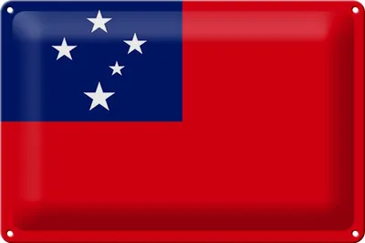 Produktbild von Blechschild Flagge Samoa 30x20cm Flag of Samoa