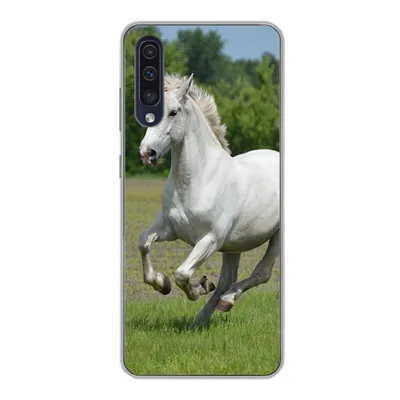 Produktbild von MuchoWow® Handyhülle Schutzhülle Hülle für Samsung Galaxy A30s Pferde - Natur - Weiß Silikon Softcase Handy Hülle - Karteninhaber