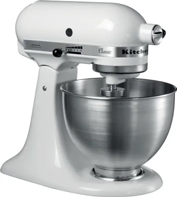 Produktbild von KitchenAid 5K45SSESL, Standmixer, Silber, Edelstahl, Schlagen, Kneten, Mixen, Rührer, 1,15 m, 4,3 l, 220 RPM