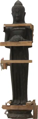 Produktbild von Schöner Buddha wasserspeiend mit Krug perfekt für den Garten Teich oder auch die Veranda aus Steinguss ist Witterungsbeständig Frostfest und Neu 150cm H, KA-BR-BSF-150