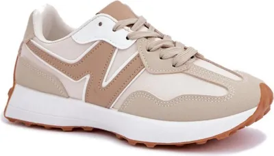 Produktbild von Damen Sneaker Schnürung Sportschuhe Klassische Stoff Freizeitschuhe Vavory Beige Gr.36