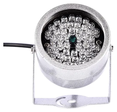 Close-up of an IR illuminator with multiple LEDs.