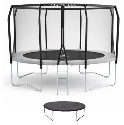 Image de KANGUI Trampoline de jardin rond Ø426cm avec filet de sécurité + échelle + couverture - Fabrication européenne - Famili 430
