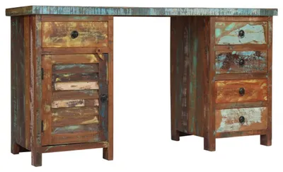 Produktbild von vidaXL Schreibtisch Altholz Massiv 140x50x77 cm
