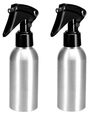 Produktbild von 2 Stück Nachfüllbare Aluminium-Sprühflasche mit Feinnebelsprüher 100 ml
