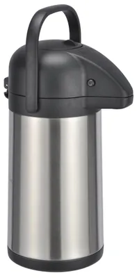 Produktbild von Thermoskanne 2,2 Liter Pumpkanne Kaffee Teekanne Warmhalte Airpot Isolierkanne Doppelwandig Getränkespender Kaffeekanne Thermo Isolierflasche mit Pumpe Edelstahl Für Camping Unterwegs Getränkekühlung